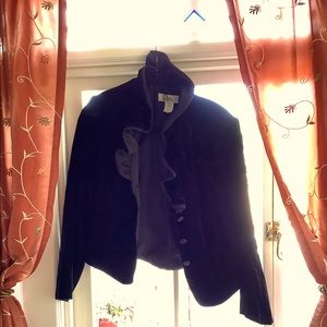 Black velvet blazer